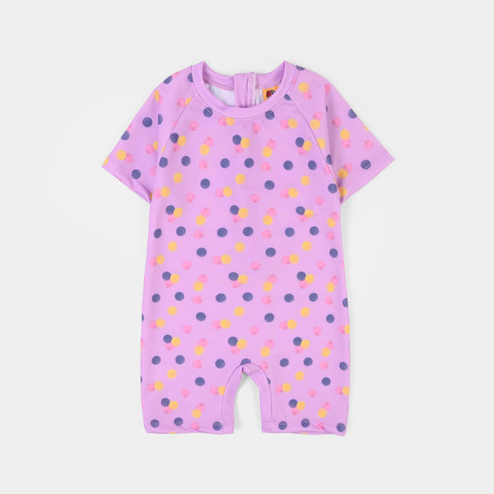 Girls Nylon Swimming Jumper Confetti -PURPLE