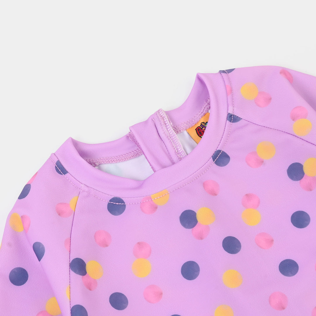 Girls Nylon Swimming Jumper Confetti -PURPLE