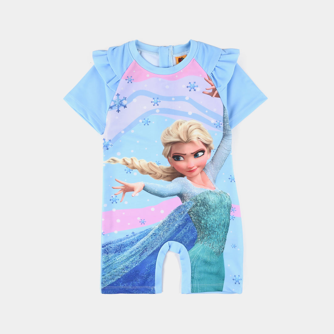 Girls Nylon Swimming Jumper Character-Blue