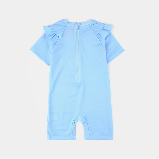 Girls Nylon Swimming Jumper Character-Blue