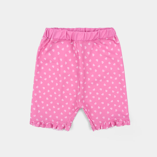 Girls Nylon Swimming 2Piece Suit Character-Pink