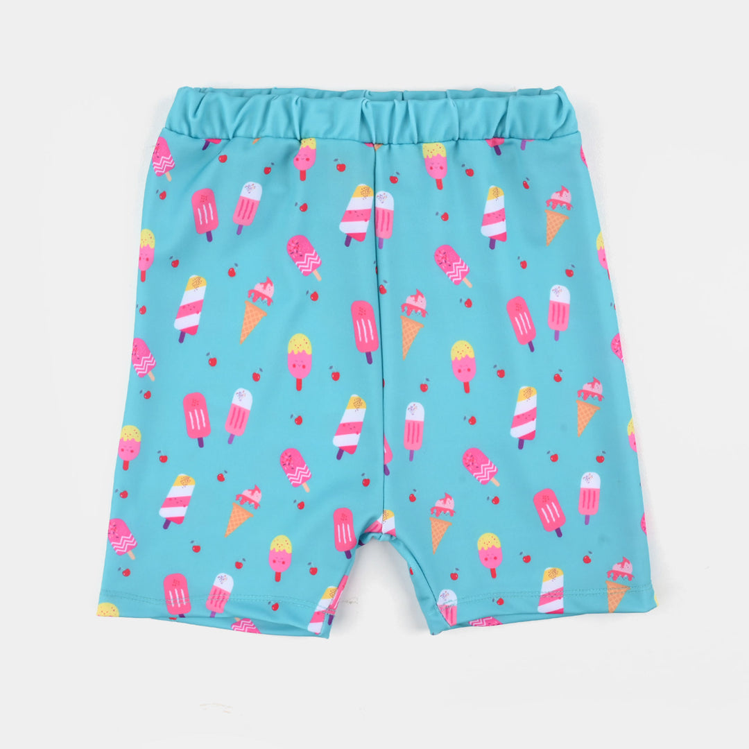 Girls Polyester Swimming 2-Piece Suit (Sweet Treat) - Blue