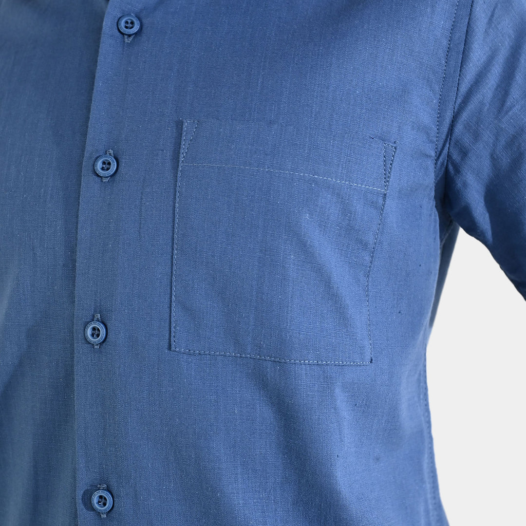 Boys Slub Jersey Woven Suit (Chilling All Day) - Blue