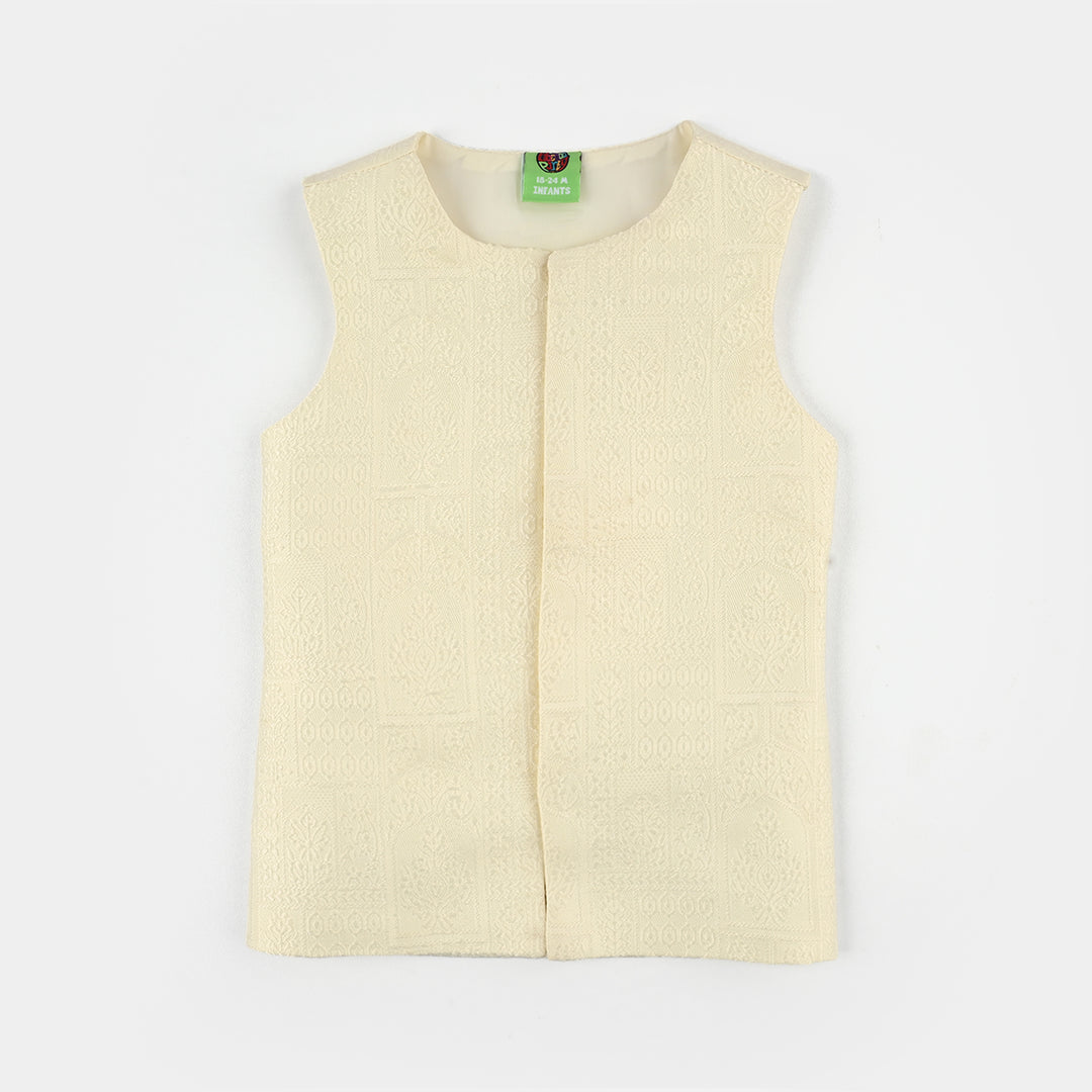 Infant Boys Poly Viscose 3-Piece Suit (After Glow) - Off-White