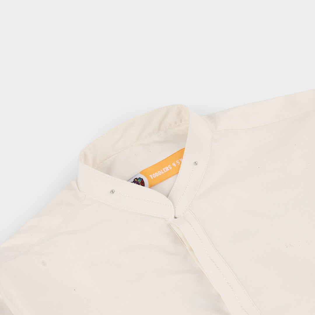 Boys Poly Viscose 3Piece Suit - Off White