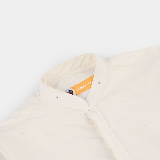 Boys Poly Viscose 3Piece Suit - Off White