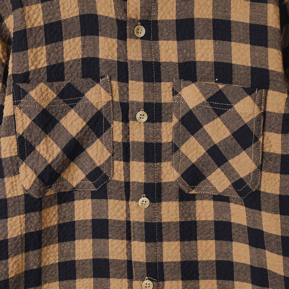 Boys Yarn Dyed Shirt (Mine) - Brown