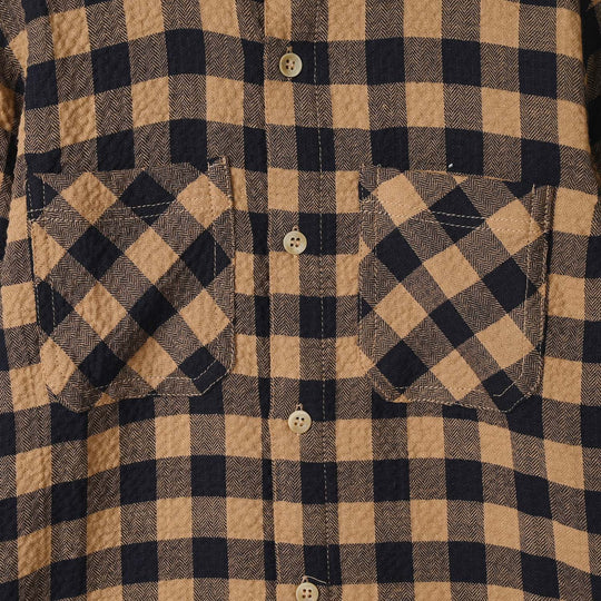 Boys Yarn Dyed Shirt (Mine) - Brown