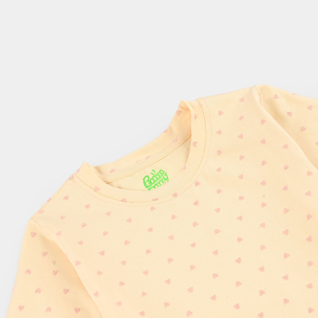 Infant Girls Lycra Jersey T-Shirt - Yellow