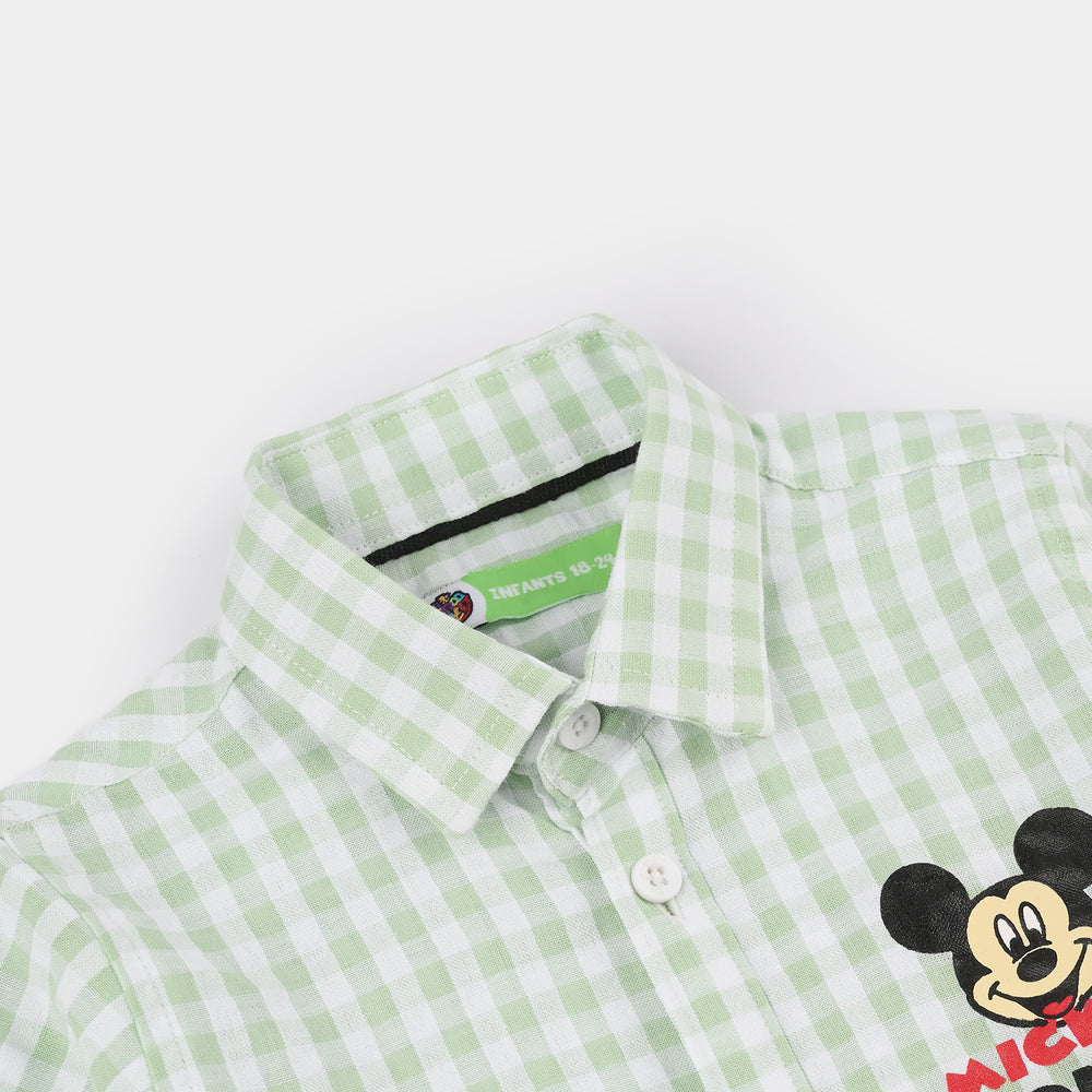Infant Boys Yarn Dyed Shirt-Gren.Chek