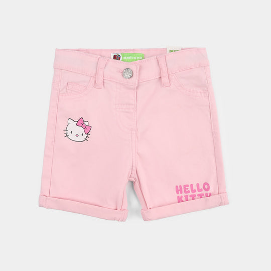 Infant Girls Cotton Twill SHORT Character-PINK