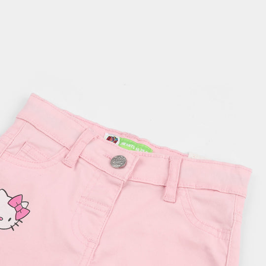 Infant Girls Cotton Twill SHORT Character-PINK