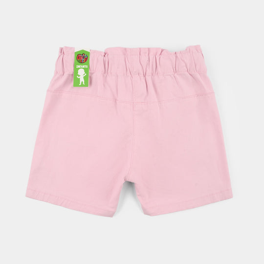 Infant Girls Cotton Twill SHORT DUBBLE POCKET-PINK