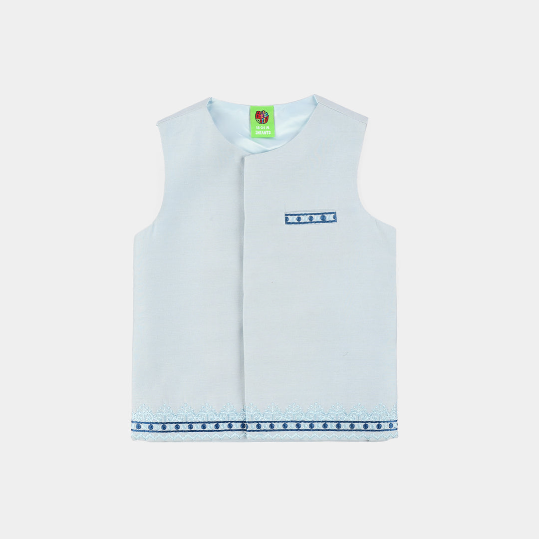Infant Boys Waist Coat (Rang Bahar) - L.grey