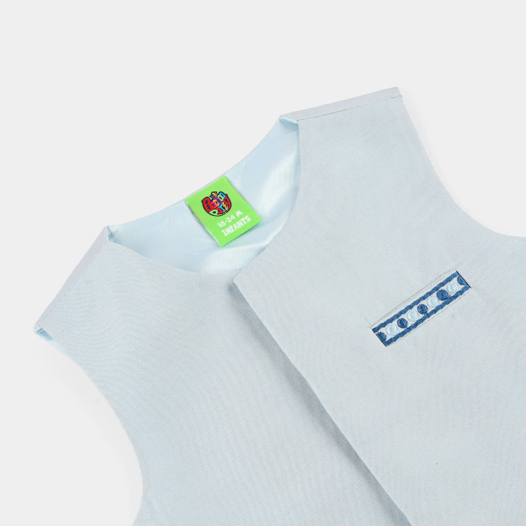 Infant Boys Waist Coat (Rang Bahar) - L.grey