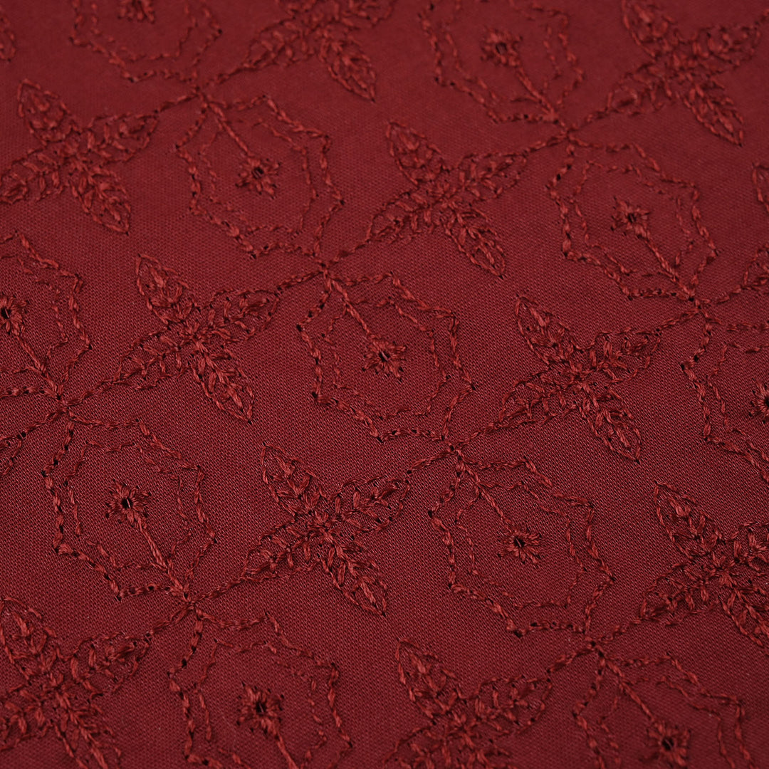 Infant Boys Cotton Poplin Kurta (Winery Chicken Kari) - Maroon