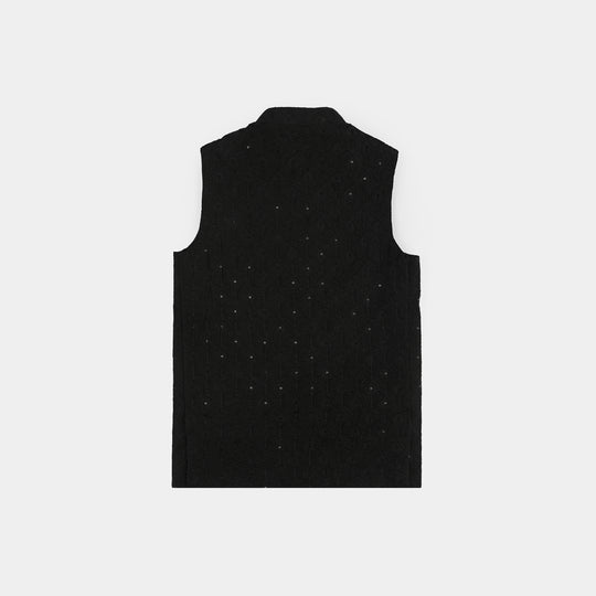 Infant Boys Poly Viscose Waistcoat (Charm)-BLACK