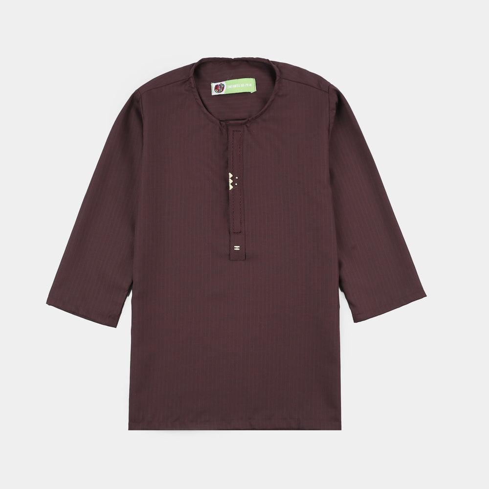 Infant Boys Poly Viscose Kurta Pajama (Rangoli) - Magenta