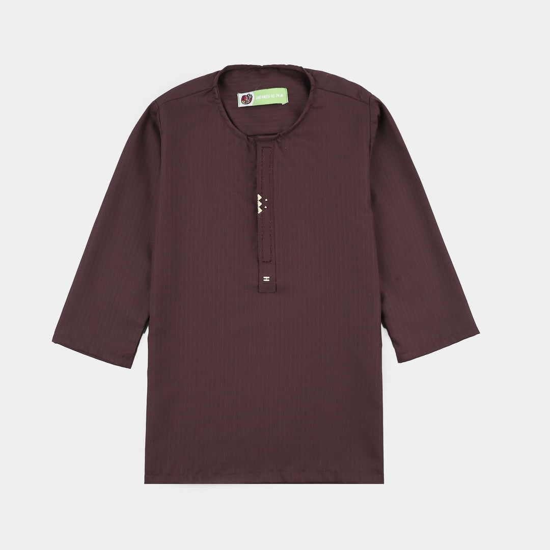 Infant Boys Poly Viscose Kurta Pajama (Rangoli) - Magenta