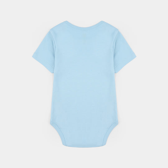 Infant Boys Cotton Interlock Romper (Good Times) - Blue