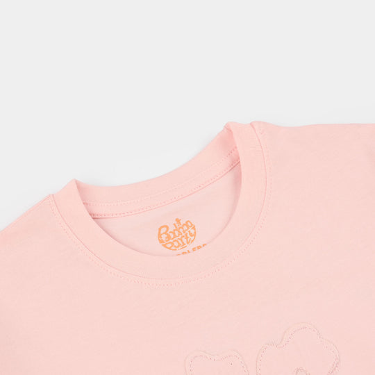 Girls Jersey/Terry T-Shirt (Let It Bloom) - Pink