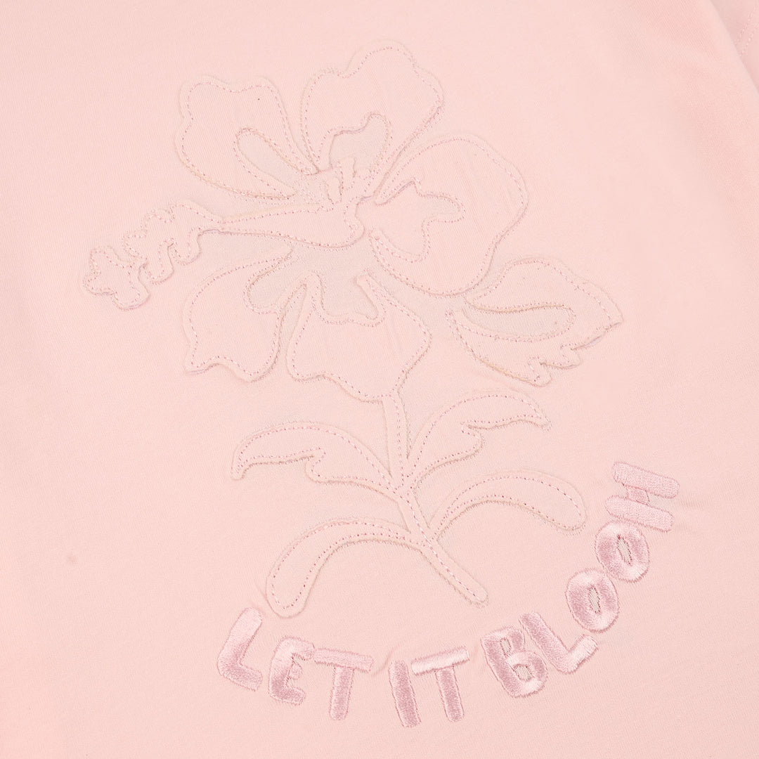 Girls Jersey/Terry T-Shirt (Let It Bloom) - Pink
