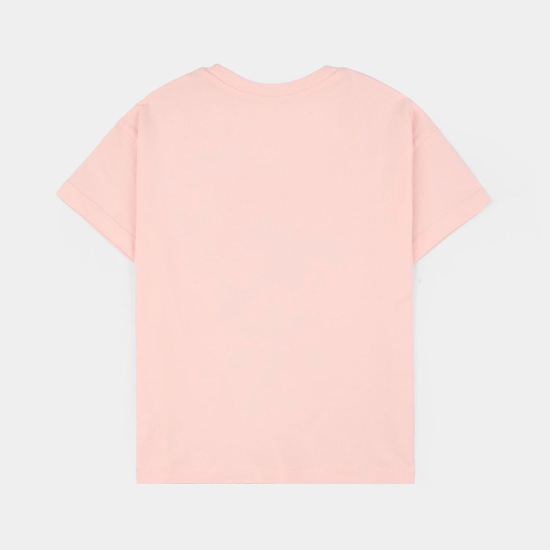 Girls Jersey/Terry T-Shirt (Let It Bloom) - Pink