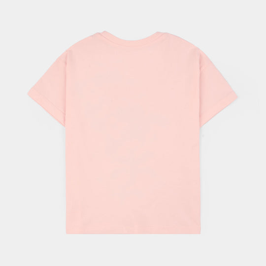 Girls Jersey/Terry T-Shirt (Let It Bloom) - Pink