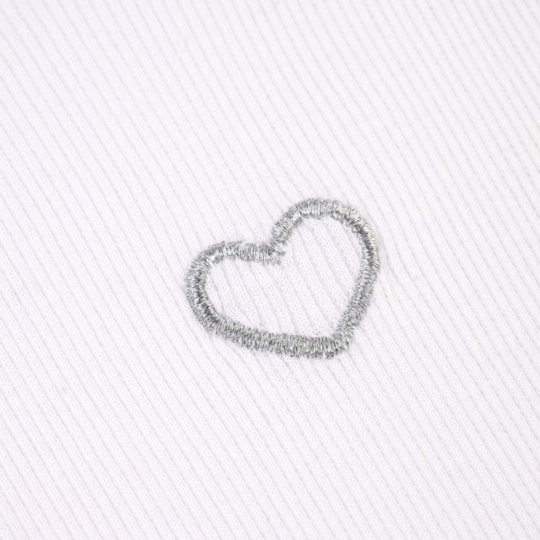 Girls 2x1 Rib T-Shirt H/S All Hearts-Off.White