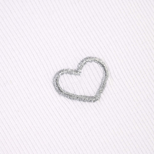 Girls 2x1 Rib T-Shirt H/S All Hearts-Off.White