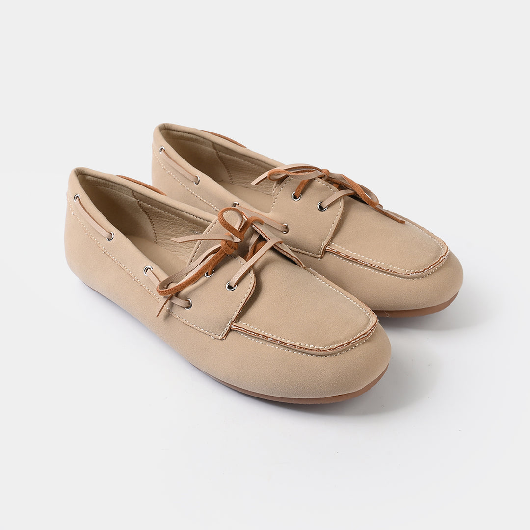Girls Loafers 260-2-BEIGE