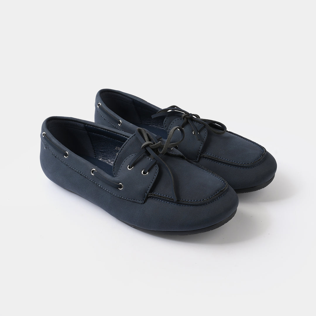 Girls Loafers 260-2-NAVY