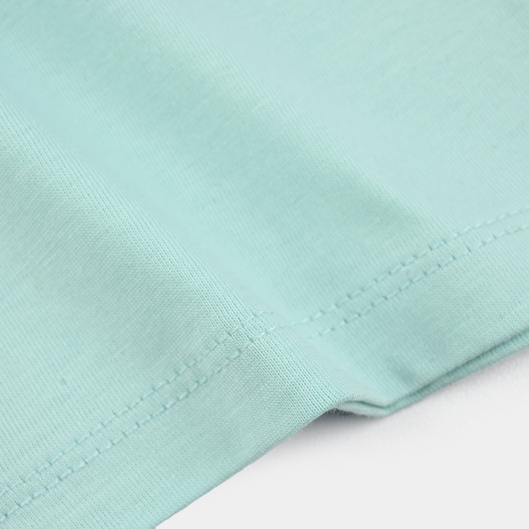 Girls Jersey/Terry T-Shirt (Be The Sunshine) - Blue