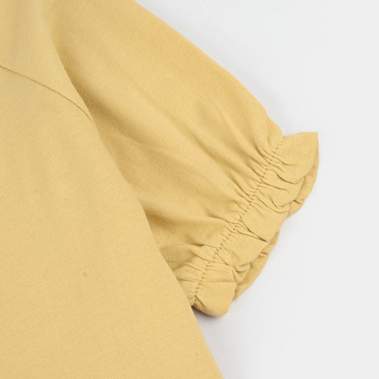 Girls Jersey Terry T-Shirt (Sunny Day) - Mustard