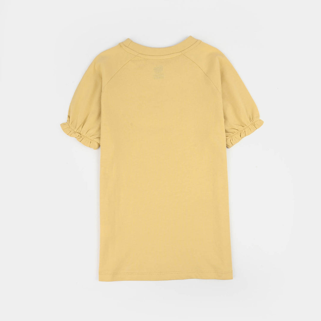 Girls Jersey Terry T-Shirt (Sunny Day) - Mustard