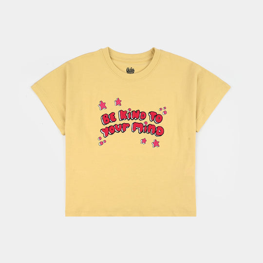 Girls Jersey/Terry T-Shirt Be Kind
