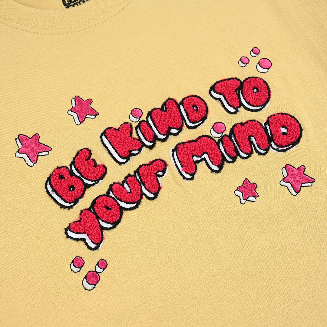 Girls Jersey/Terry T-Shirt Be Kind