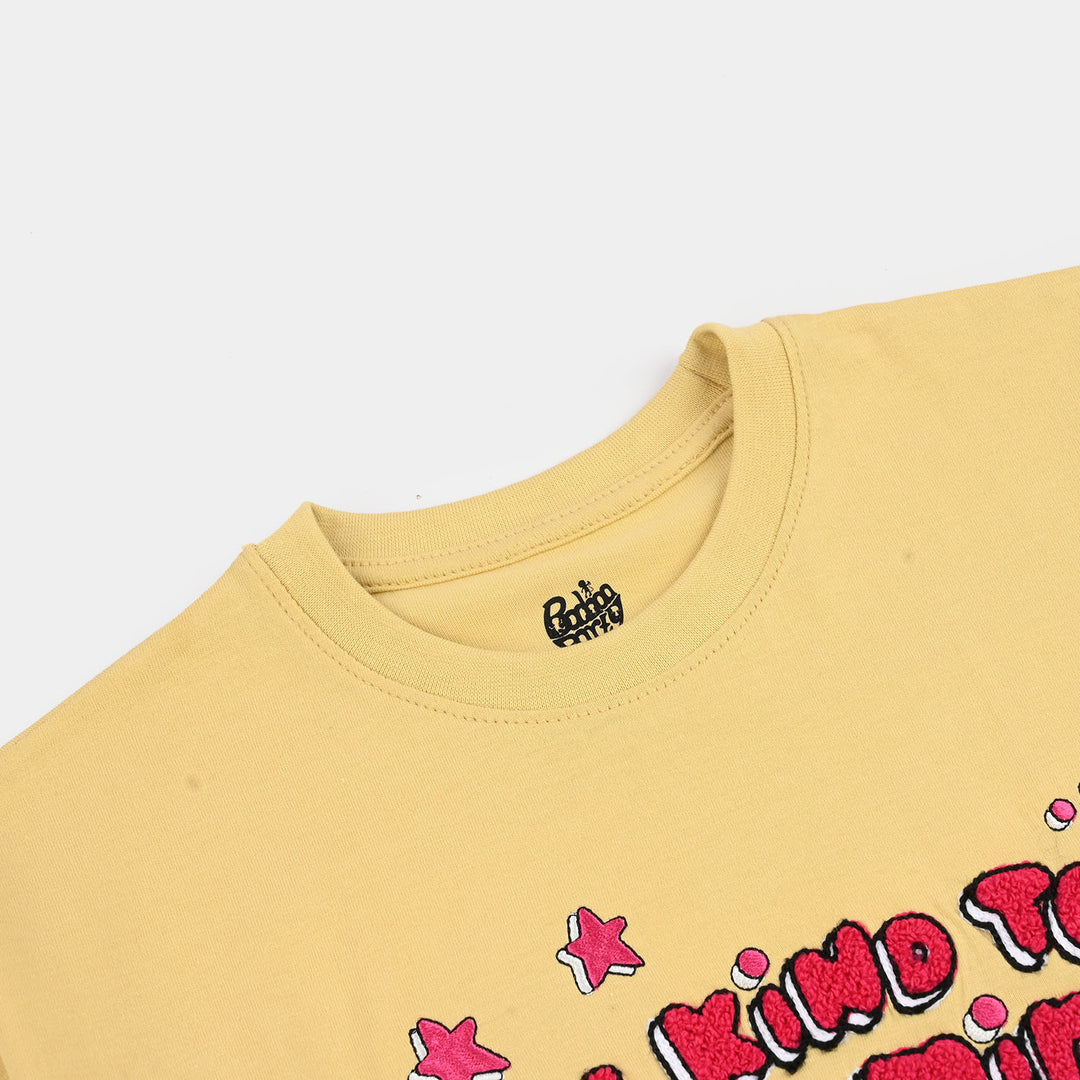Girls Jersey/Terry T-Shirt Be Kind
