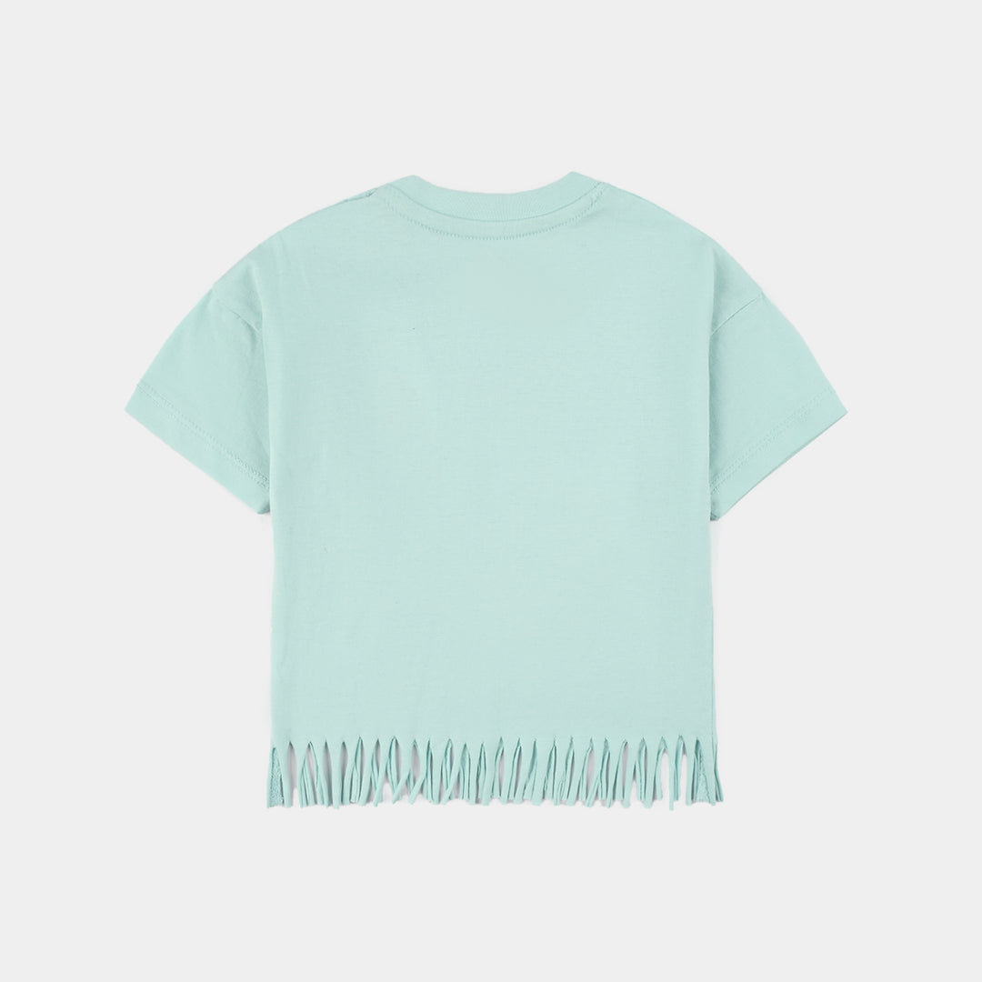 Infant Girls Jersey/Terry T-Shirt (Ice Cream) - Green