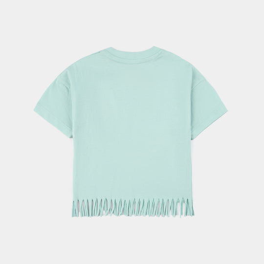 Infant Girls Jersey/Terry T-Shirt (Ice Cream) - Green