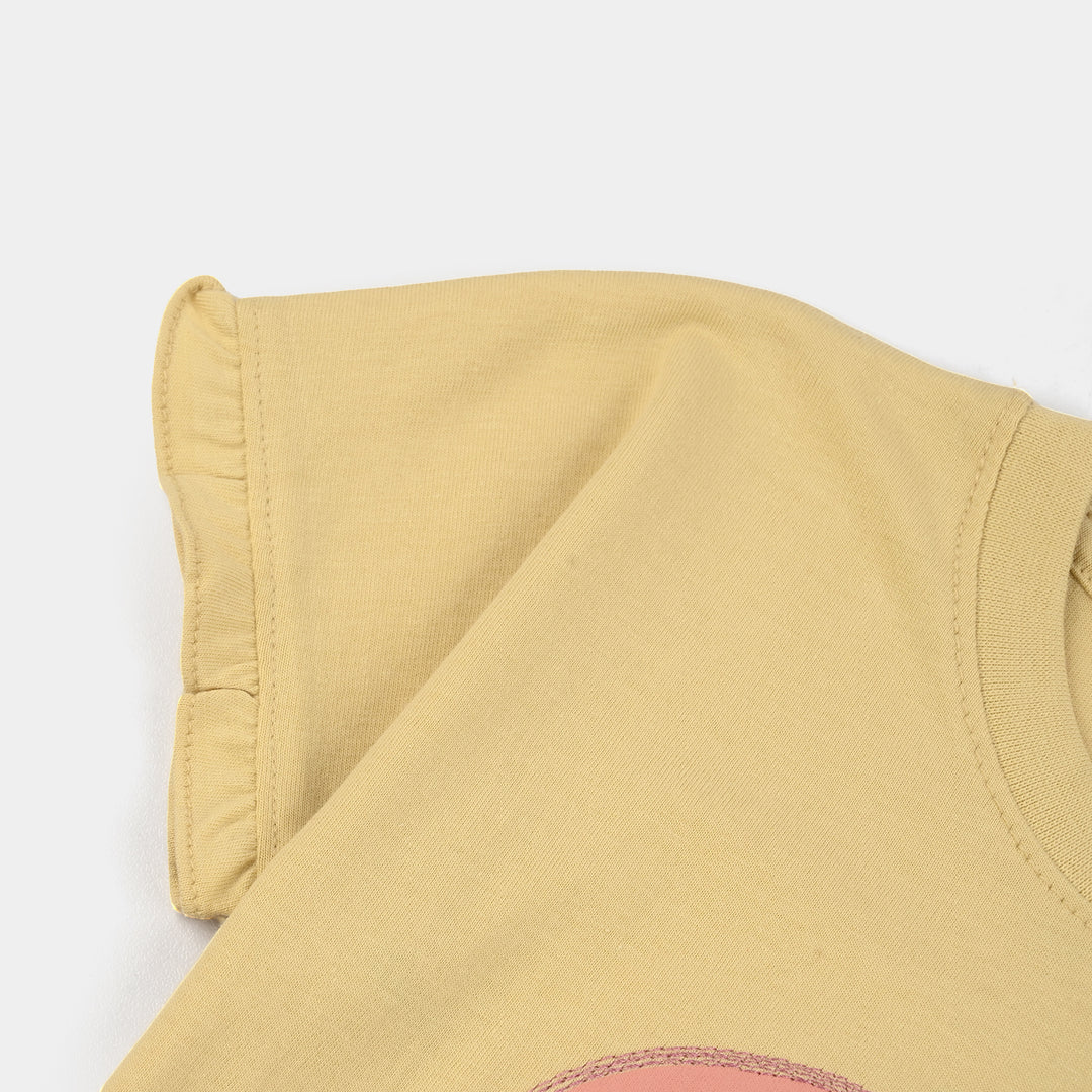 Infant Girls Jersey/Terry T-Shirt (Strawberry) - Yellow