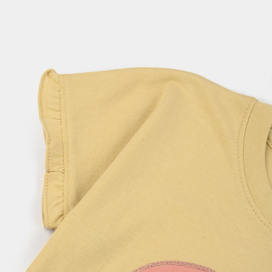 Infant Girls Jersey/Terry T-Shirt (Strawberry) - Yellow