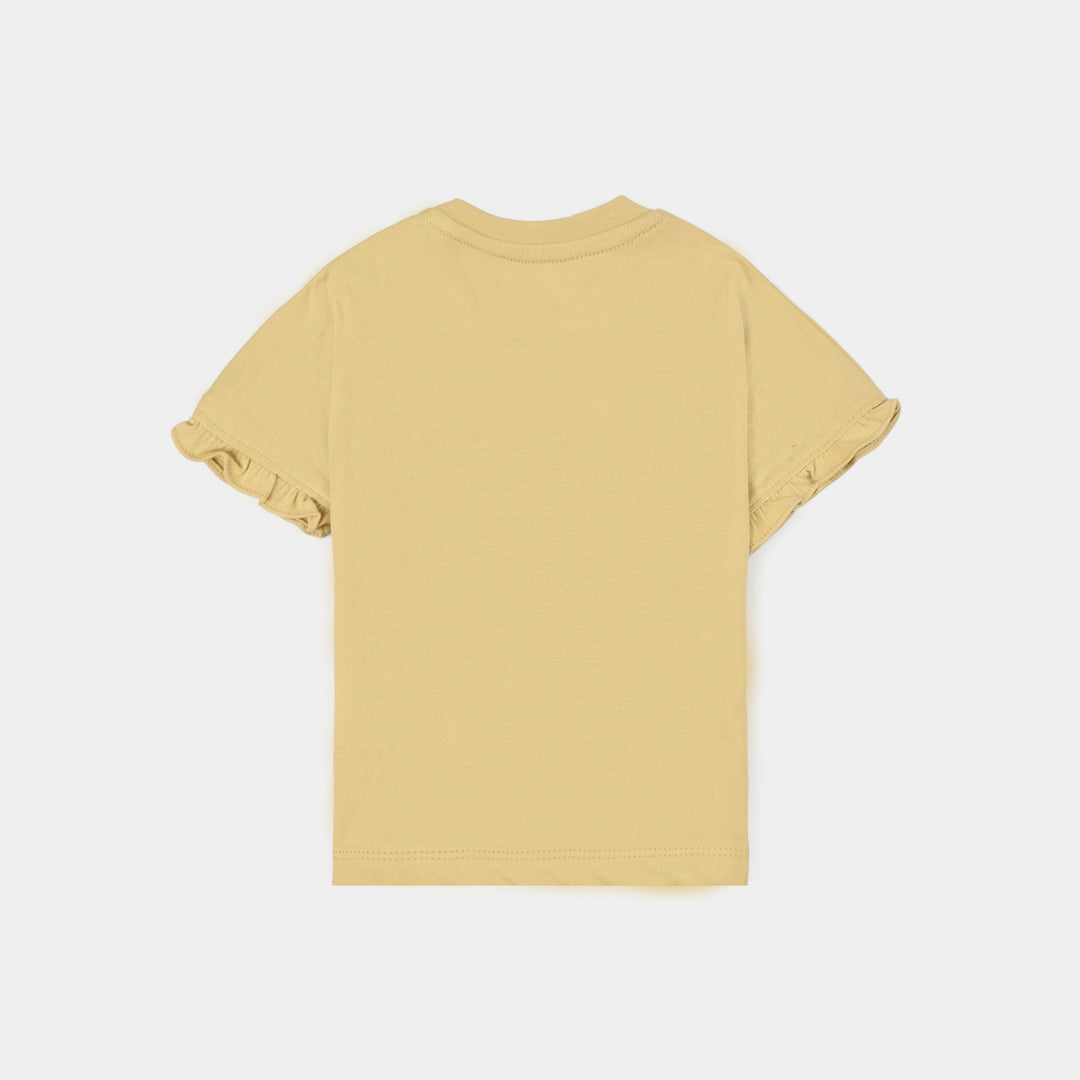 Infant Girls Jersey/Terry T-Shirt (Strawberry) - Yellow