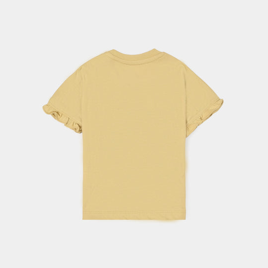 Infant Girls Jersey/Terry T-Shirt (Strawberry) - Yellow