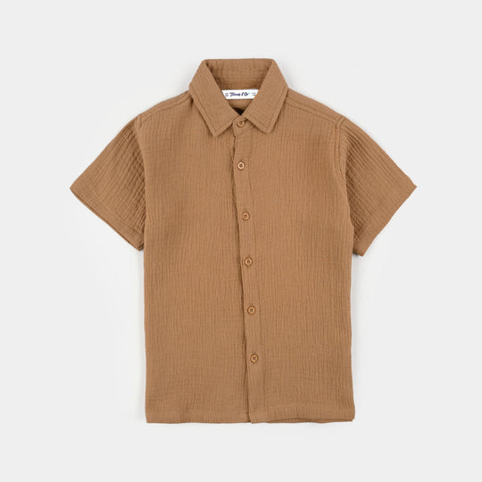 Teens Boys Gauze Woven Suit Skate - Brown