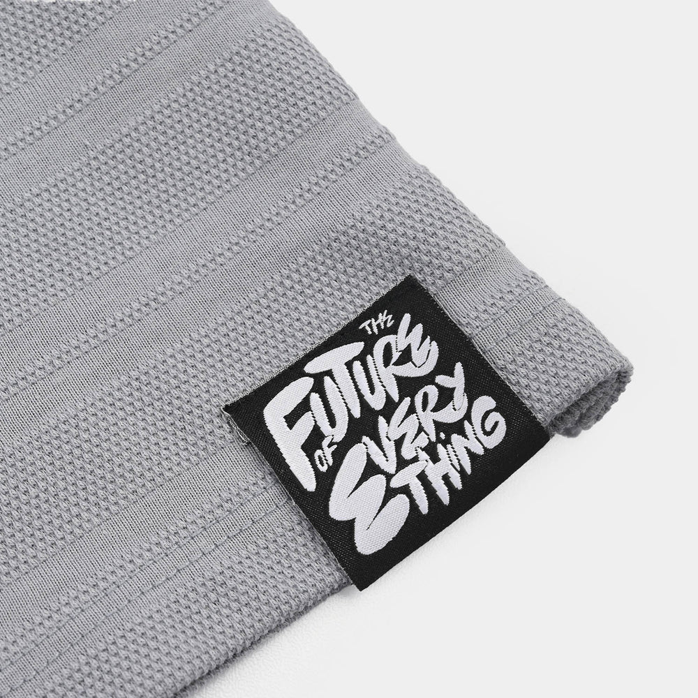 Boys Jacquard Polo T-Shirt (Basic) - Grey