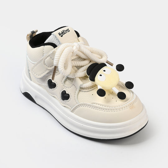 Girls Boots TX675-Beige.Black
