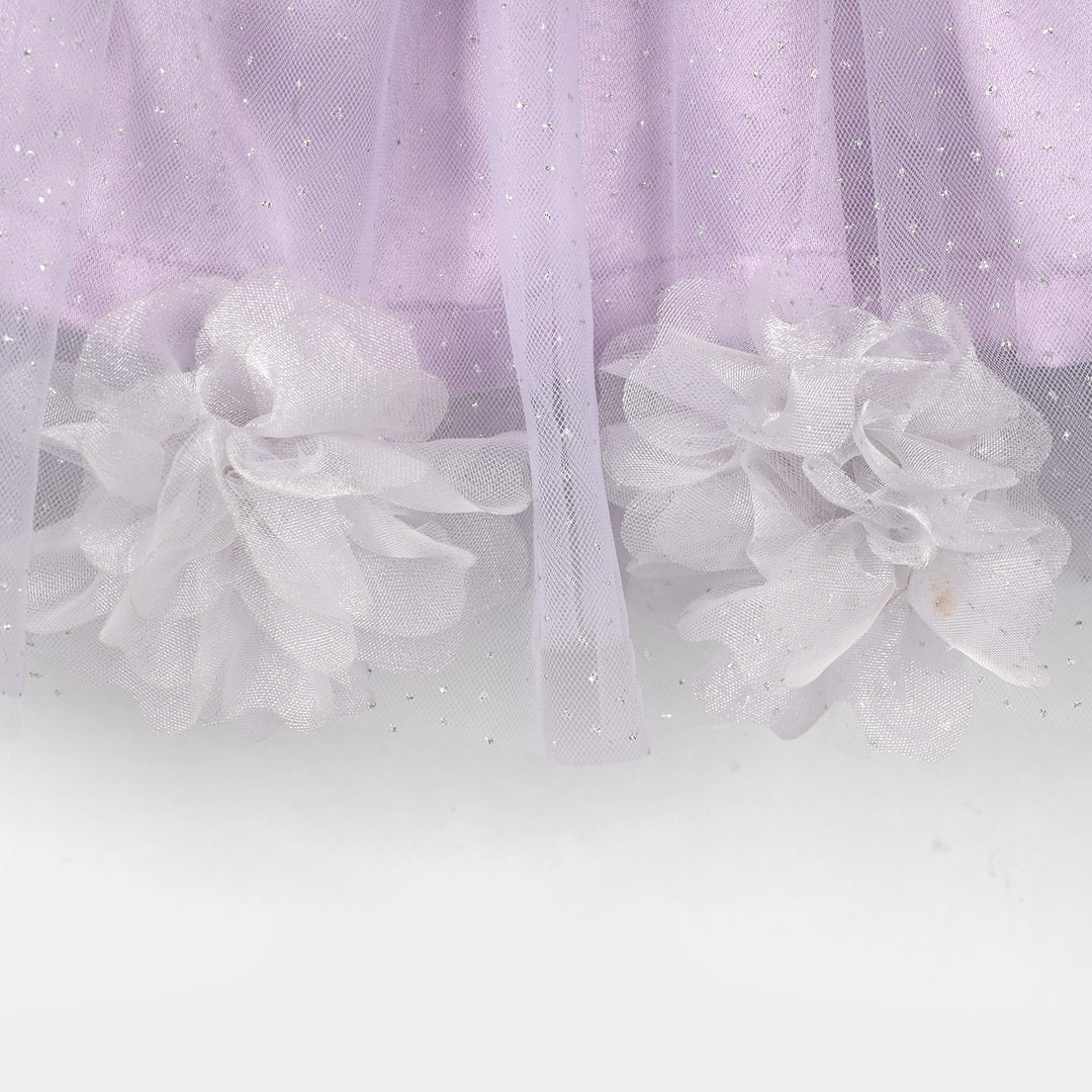 Infant Girls Net Fancy Frock-Little Fairy-Lilac
