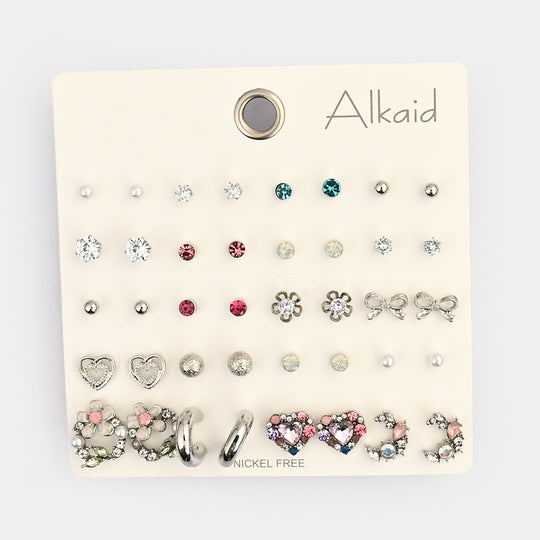 Assorted Earrings Studs / Tops Set (20 Pairs)