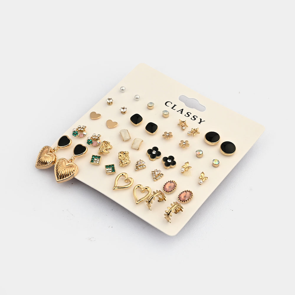 Assorted Earrings Studs / Tops Set (20 Pairs)